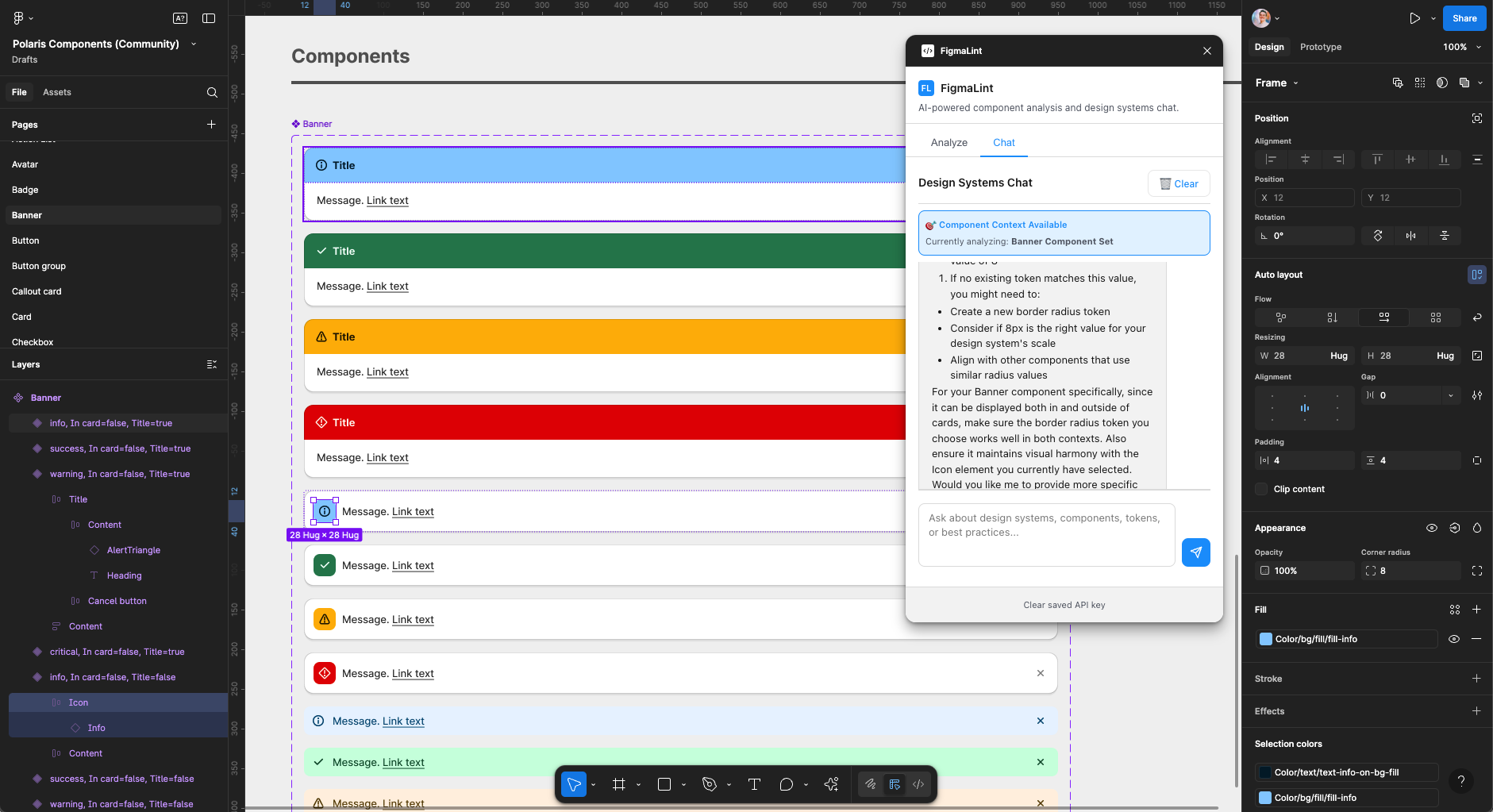 FigmaLint's built-in chat capabilities. 
